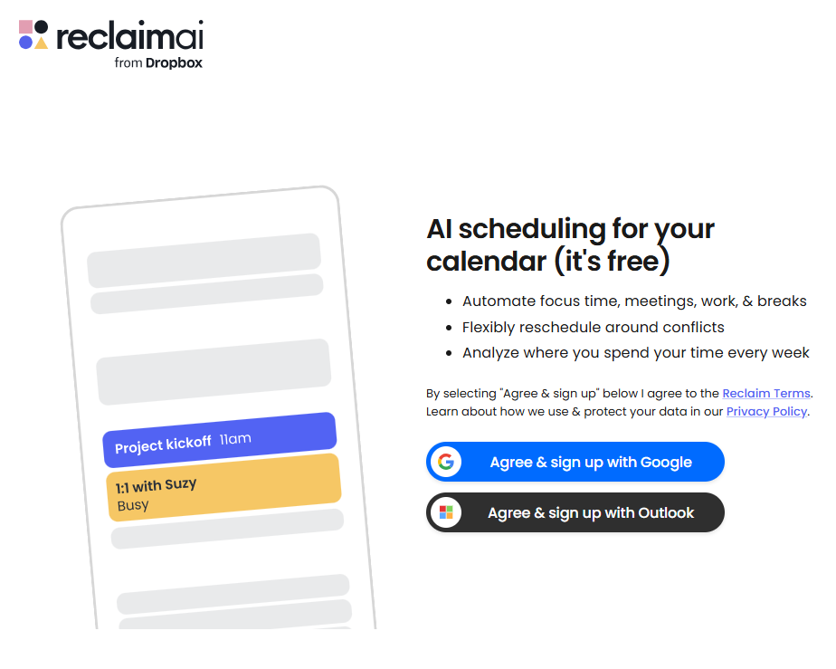sign up reclaim